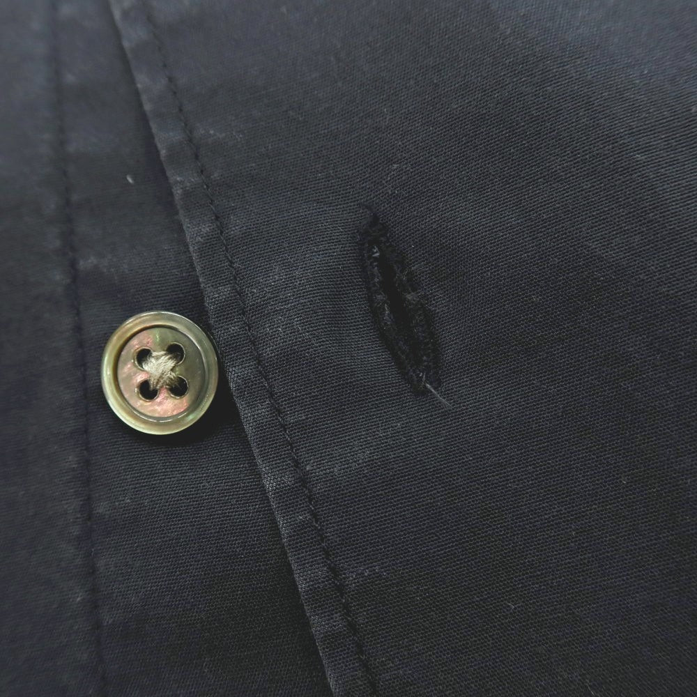 【中古】ビューティアンドユースユナイテッドアローズ BEAUTY&YOUTH UNITED ARROWS セルロースコットン バンドカラー 半袖シャツ ブラック【サイズM】【 状態ランクC 】【 メンズ 】