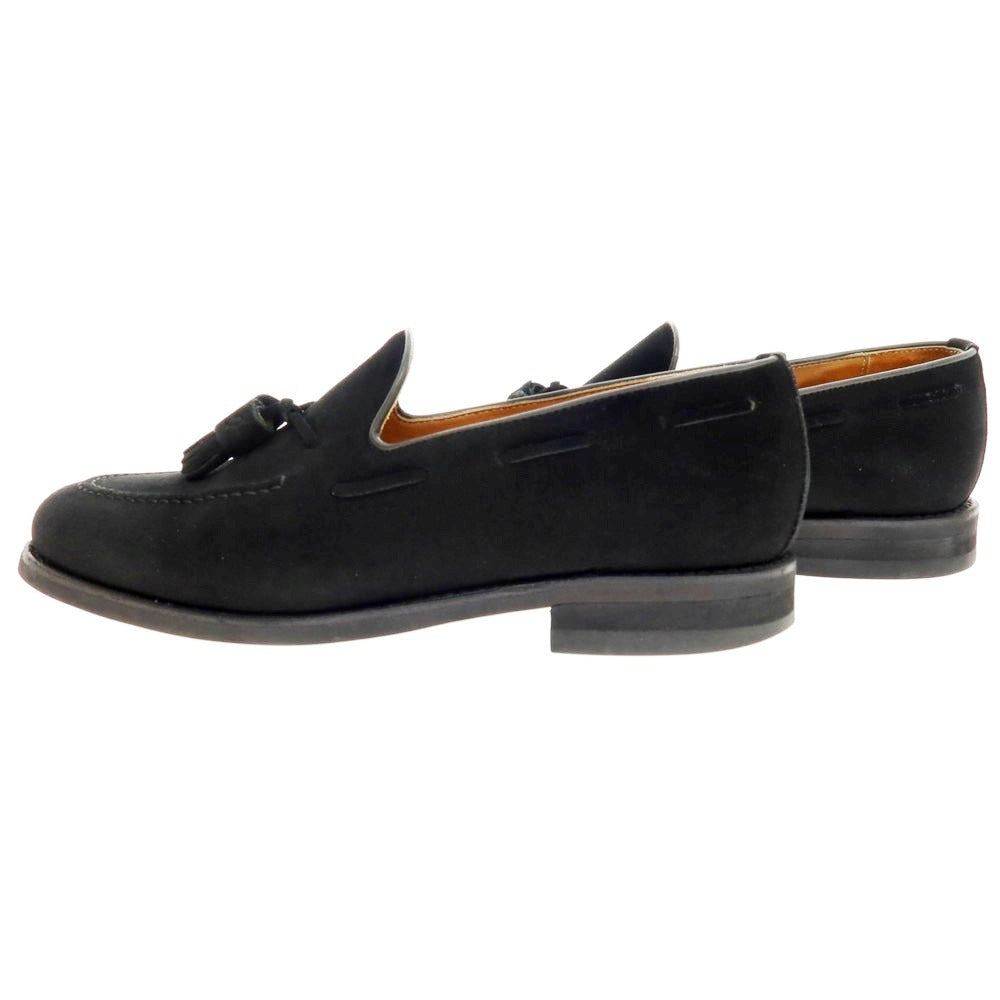 【中古】バーウィック BERWICK スエード タッセルローファー ブラック【 6 1/2 】【 状態ランクB 】【 メンズ 】