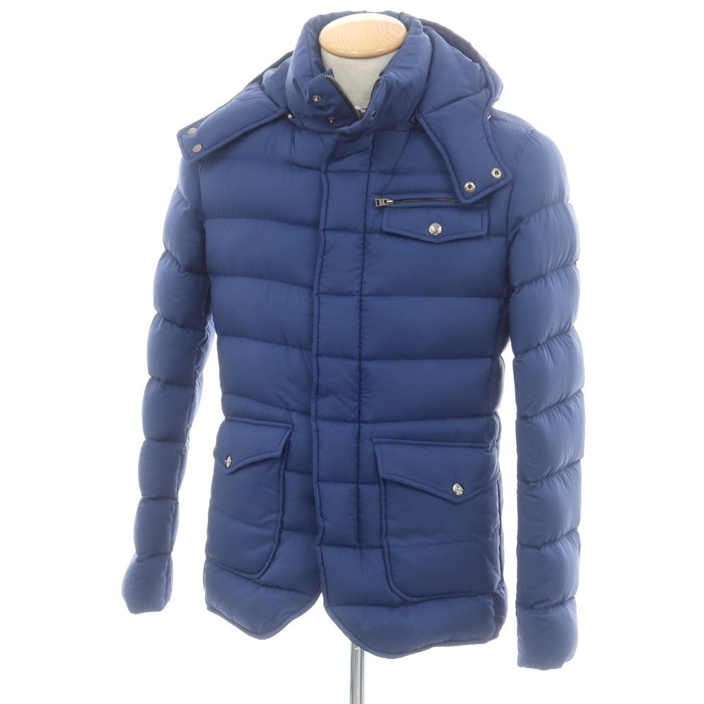 【中古】ヘルノ Herno ナイロン ダウンジャケット ネイビーブルー【 44 】【 状態ランクC 】【 メンズ 】