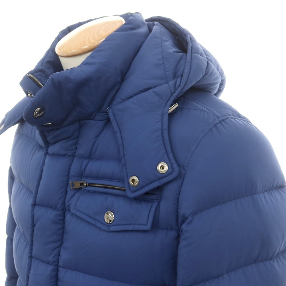 【中古】ヘルノ Herno ナイロン ダウンジャケット ネイビーブルー【 44 】【 状態ランクC 】【 メンズ 】