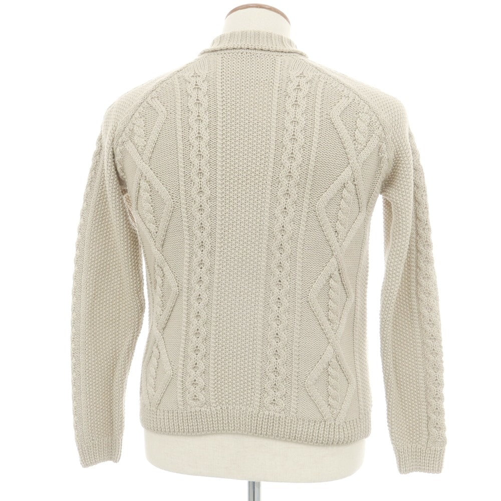 【中古】ロベルトコリーナ ROBERTO COLLINA ウール カーディガン ベージュ【 46 】【 状態ランクC 】【 メンズ 】