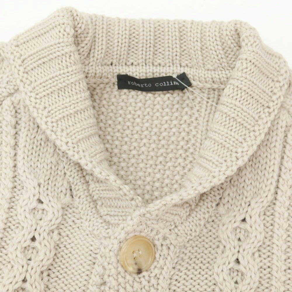 【中古】ロベルトコリーナ ROBERTO COLLINA ウール カーディガン ベージュ【 46 】【 状態ランクC 】【 メンズ 】