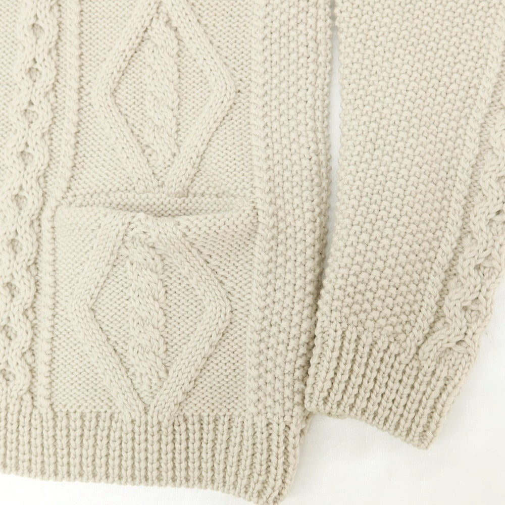 【中古】ロベルトコリーナ ROBERTO COLLINA ウール カーディガン ベージュ【 46 】【 状態ランクC 】【 メンズ 】