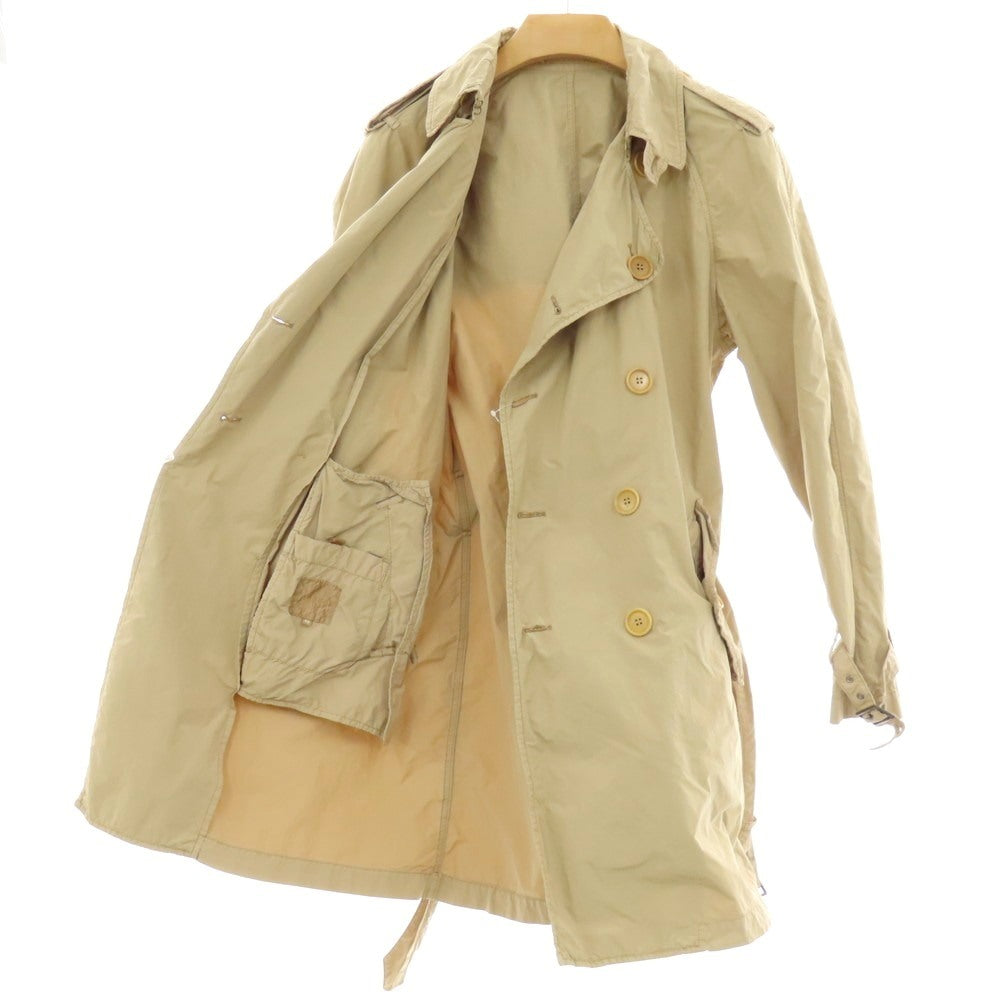 【中古】アスペジ ASPESI ポリエステルナイロン トレンチコート ベージュ【 XS 】【 状態ランクC 】【 メンズ 】