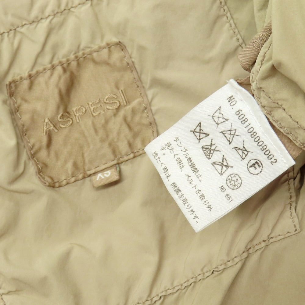 【中古】アスペジ ASPESI ポリエステルナイロン トレンチコート ベージュ【 XS 】【 状態ランクC 】【 メンズ 】