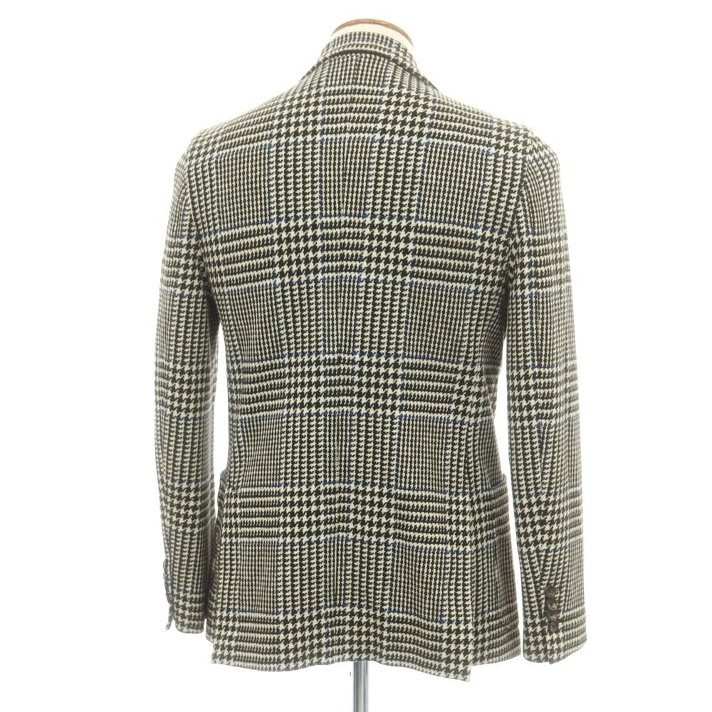 【中古】チルコロ1901 CIRCOLO 1901 ジャージーコットン チェック カジュアルジャケット ブラックxホワイト【 46 】【 状態ランクB 】【 メンズ 】