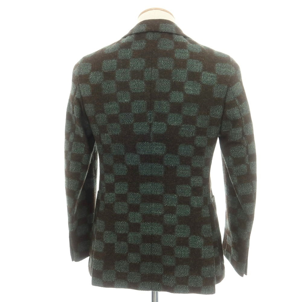 【中古】ザ ジジ THE GIGI ツイーディーウール カジュアルジャケット ブラウンxグリーン【 44 】【 状態ランクA 】【 メンズ 】