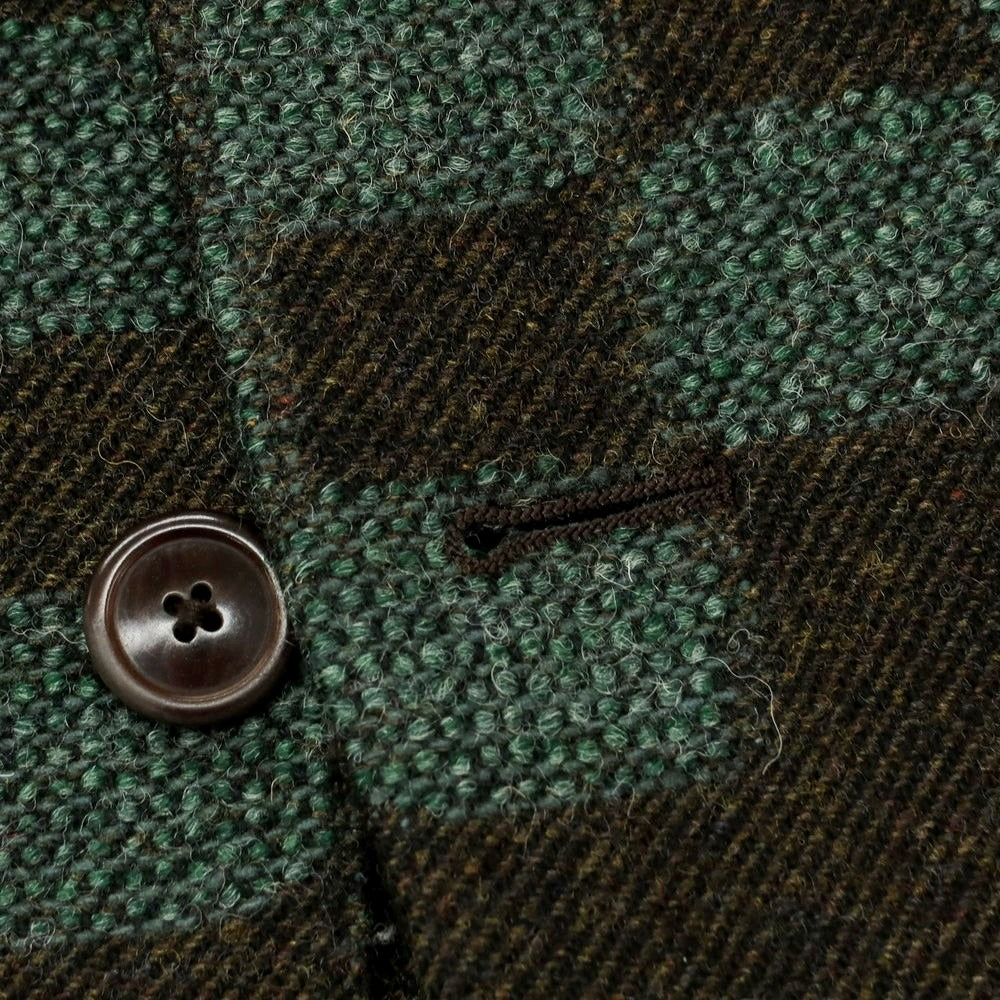 【中古】ザ ジジ THE GIGI ツイーディーウール カジュアルジャケット ブラウンxグリーン【 44 】【 状態ランクA 】【 メンズ 】