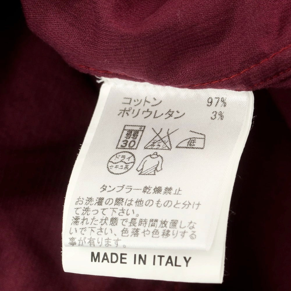 【中古】ギローバー GUY ROVER ストレッチ コットン コーデュロイ ホリゾンタルカラー カジュアルシャツ ワイン【 S 】【 状態ランクB 】【 メンズ 】