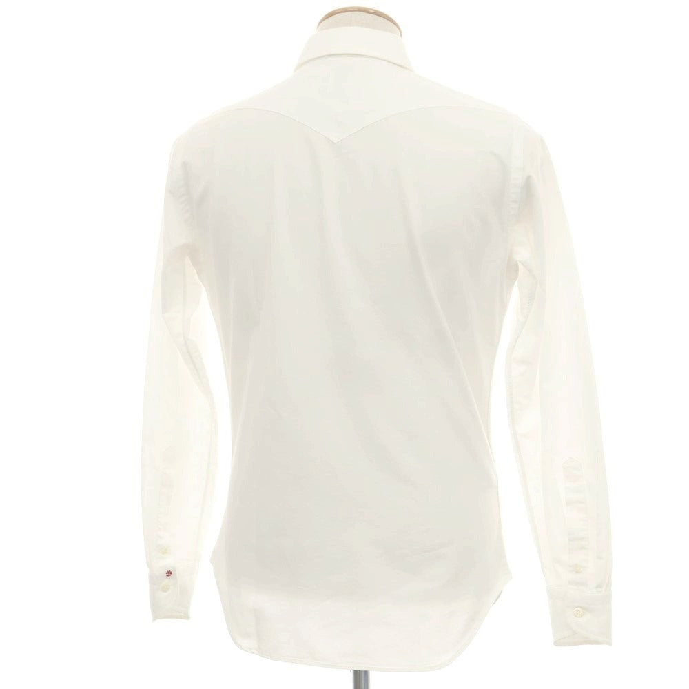 【中古】ボルゾネッラ BOLZONELLA コットン ブザム レギュラーカラー カジュアルシャツ ホワイト【 37 】【 状態ランクB 】【 メンズ 】
