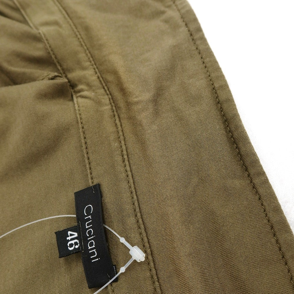 【中古】クルチアーニ CRUCIANI コットン レギュラーカラー 半袖シャツ オリーブ【サイズ46】【 状態ランクC 】【 メンズ 】