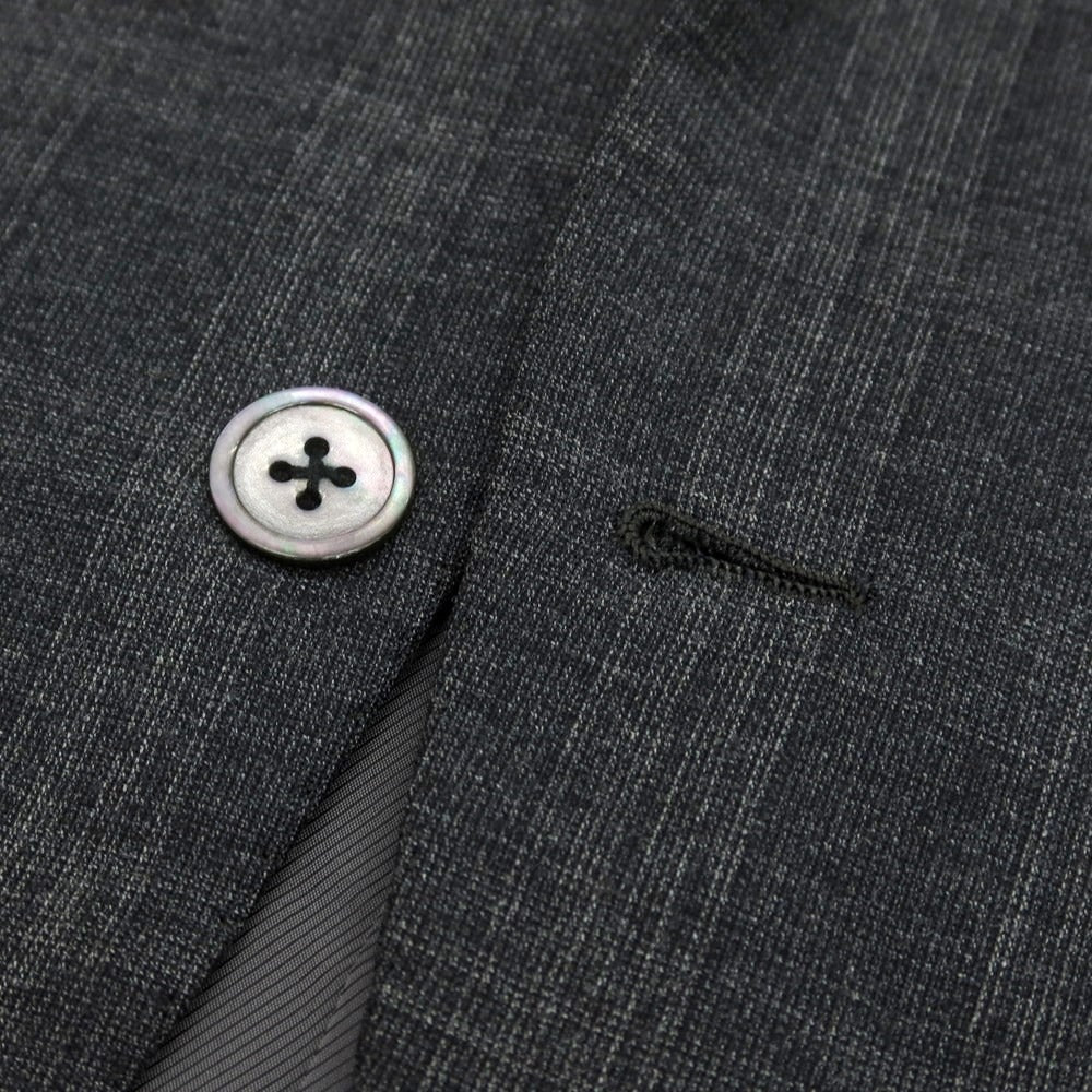 【中古】ユニバーサルランゲージ UNIVERSAL LANGUAGE SUPER130’S ウール チェック 2つボタンスーツ グレー【 48 】【 状態ランクC 】【 メンズ 】