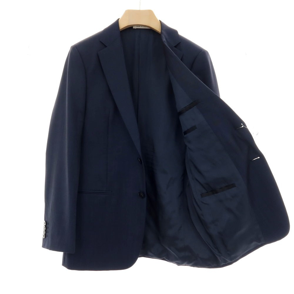 【中古】アルマーニ コレッツォーニ ARMANI COLLEZIONI TREND ウールモヘヤ 2つボタンスーツ ネイビー【サイズ46】【 状態ランクA 】【 メンズ 】