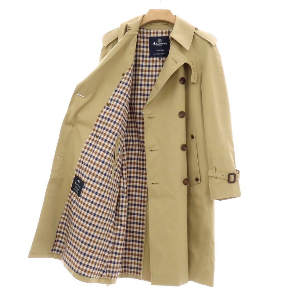 【中古】アクアスキュータム Aquascutum コットン トレンチコート ベージュ【 34 】【 状態ランクA 】【 メンズ 】