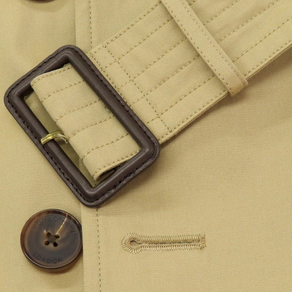 【中古】アクアスキュータム Aquascutum コットン トレンチコート ベージュ【 34 】【 状態ランクA 】【 メンズ 】