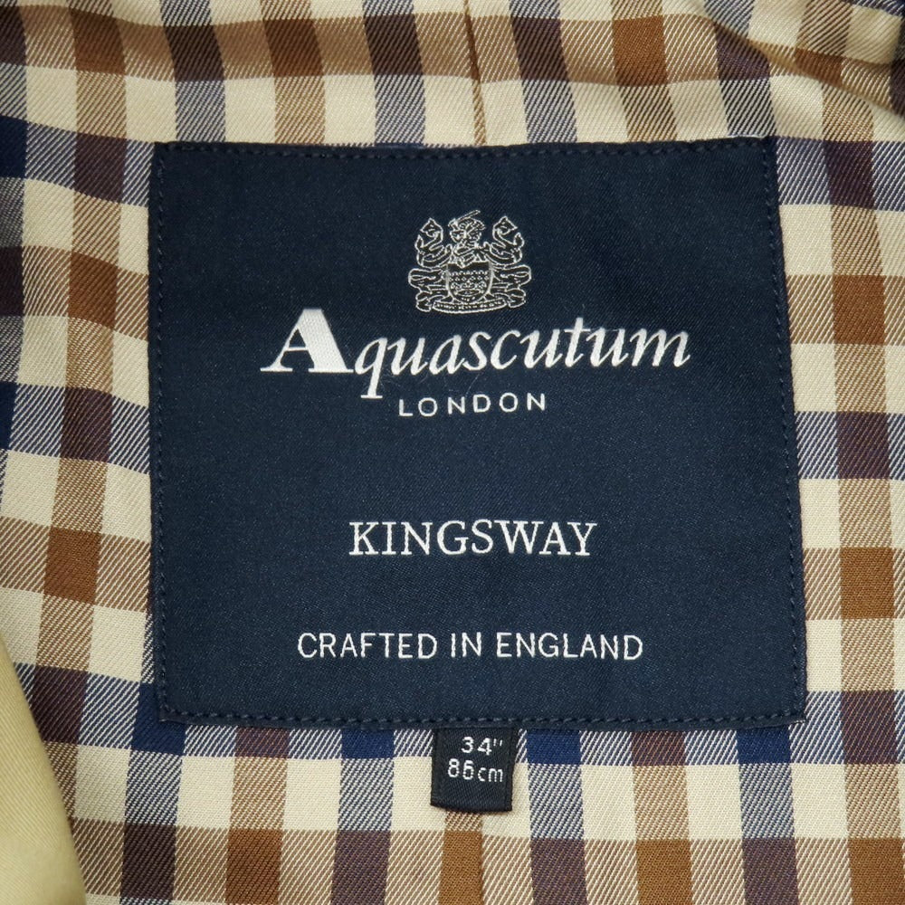 【中古】アクアスキュータム Aquascutum コットン トレンチコート ベージュ【 34 】【 状態ランクA 】【 メンズ 】