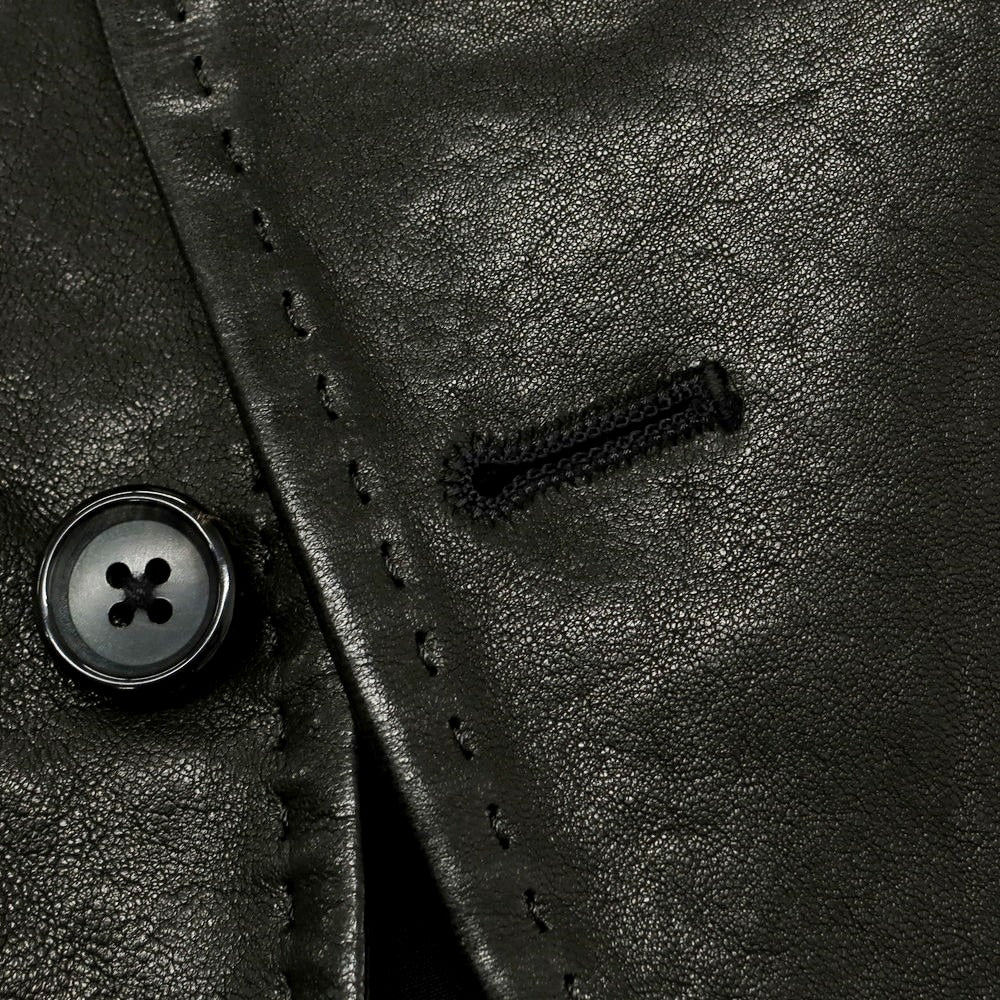 【中古】トレチェントウーノ 301 レザー カジュアルジャケット ブラック【 48 】【 状態ランクB 】【 メンズ 】