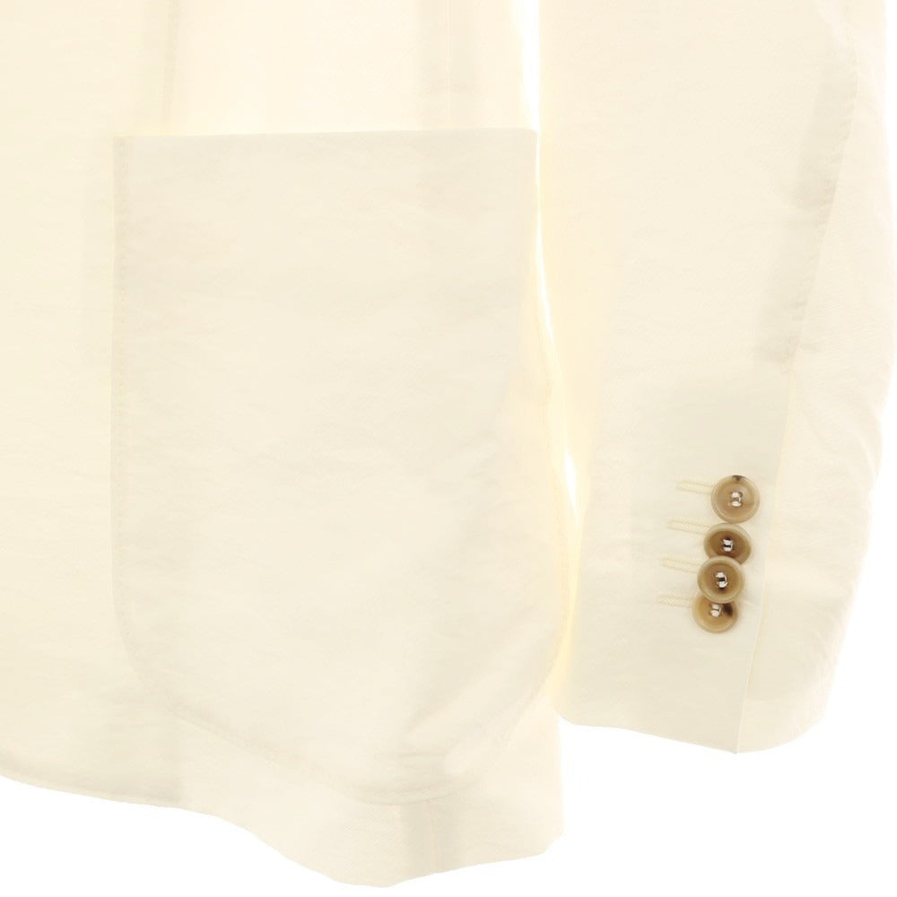 【中古】ジョルジオアルマーニ GIORGIO ARMANI UPTON シルクナイロン 2B カジュアルジャケット ホワイト【サイズ48】【 状態ランクC 】【 メンズ 】