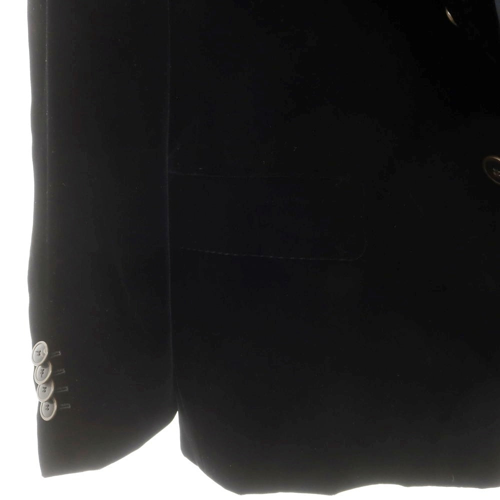 【中古】ジョルジオアルマーニ GIORGIO ARMANI ベルベット カジュアルジャケット ブラック【 50 】【 状態ランクB 】【 メンズ 】