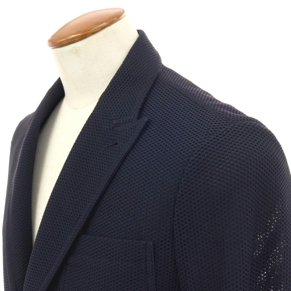 【中古】ジョルジオアルマーニ GIORGIO ARMANI ナイロン ジャージー 2B カジュアルジャケット ネイビー【サイズ48】【 状態ランクB 】【 メンズ 】