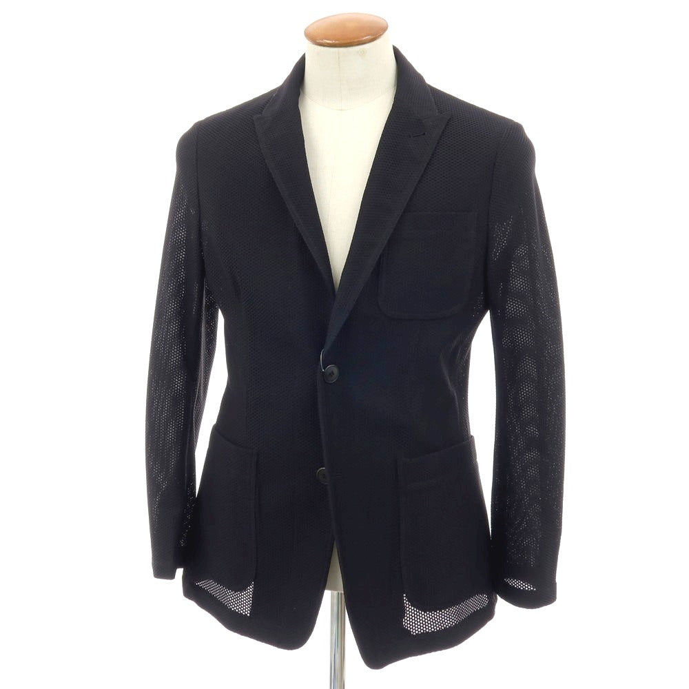 【中古】ジョルジオアルマーニ GIORGIO ARMANI ナイロン ジャージー 2B カジュアルジャケット ブラック【サイズ48】【 状態ランクB 】【 メンズ 】