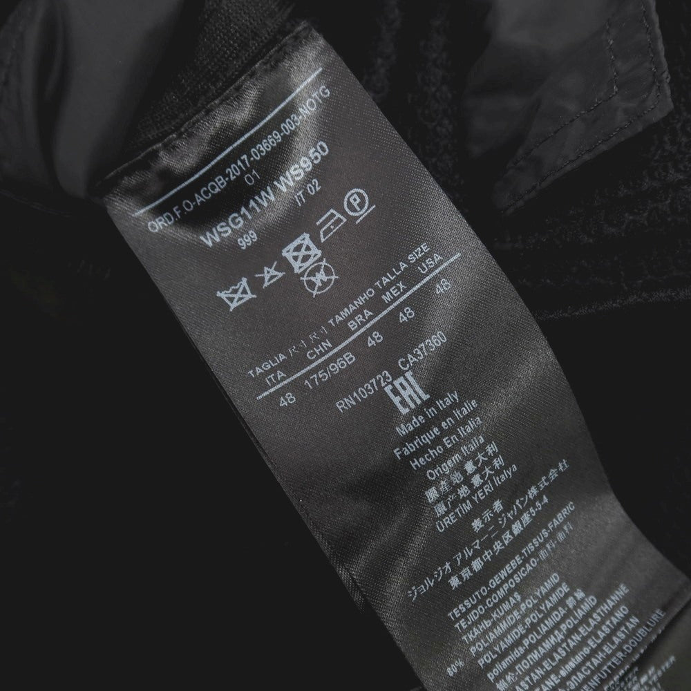 【中古】ジョルジオアルマーニ GIORGIO ARMANI ナイロン ジャージー 2B カジュアルジャケット ブラック【サイズ48】【 状態ランクB 】【 メンズ 】