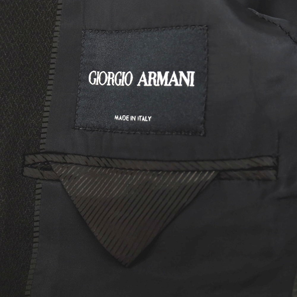 【中古】ジョルジオアルマーニ GIORGIO ARMANI レーヨン 2B テーラードジャケット ブラック【サイズ48】【 状態ランクA 】【 メンズ 】