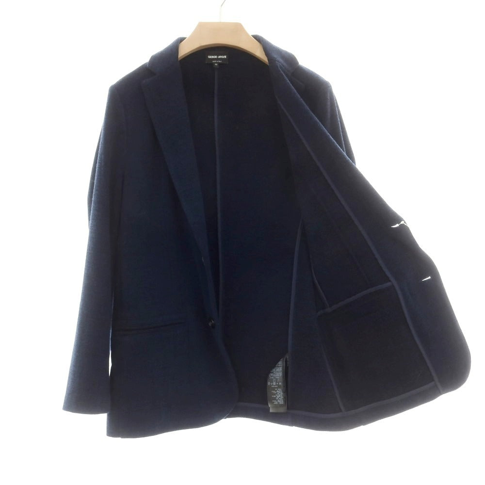 【中古】ジョルジオアルマーニ GIORGIO ARMANI ウールレーヨン カジュアルジャケット ライトネイビー【 50 】【 状態ランクA 】【 メンズ 】