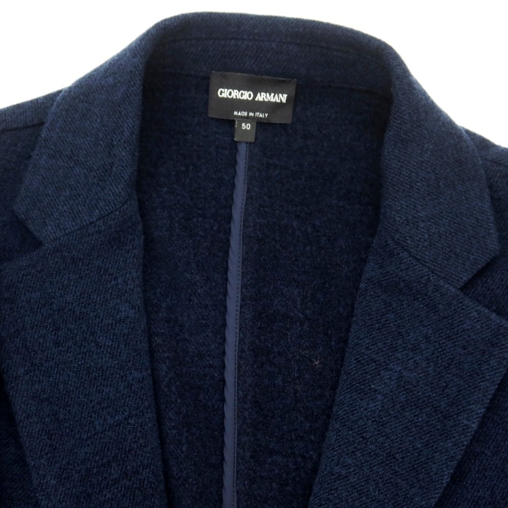 【中古】ジョルジオアルマーニ GIORGIO ARMANI ウールレーヨン カジュアルジャケット ライトネイビー【 50 】【 状態ランクA 】【 メンズ 】