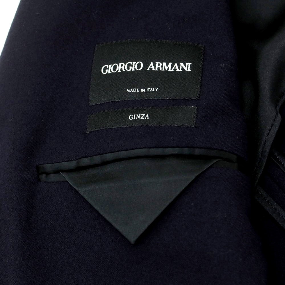 【中古】ジョルジオアルマーニ GIORGIO ARMANI ウール テーラードジャケット ネイビー【 46 】【 状態ランクB 】【 メンズ 】
