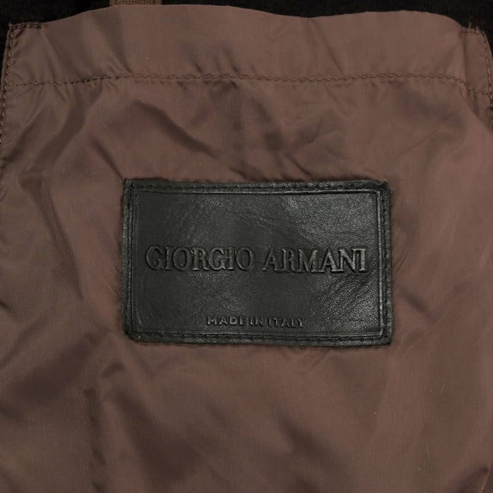 【中古】ジョルジオアルマーニ GIORGIO ARMANI カシミヤ ニットジャケット ブラウン【 48 】【 状態ランクB 】【 メンズ 】