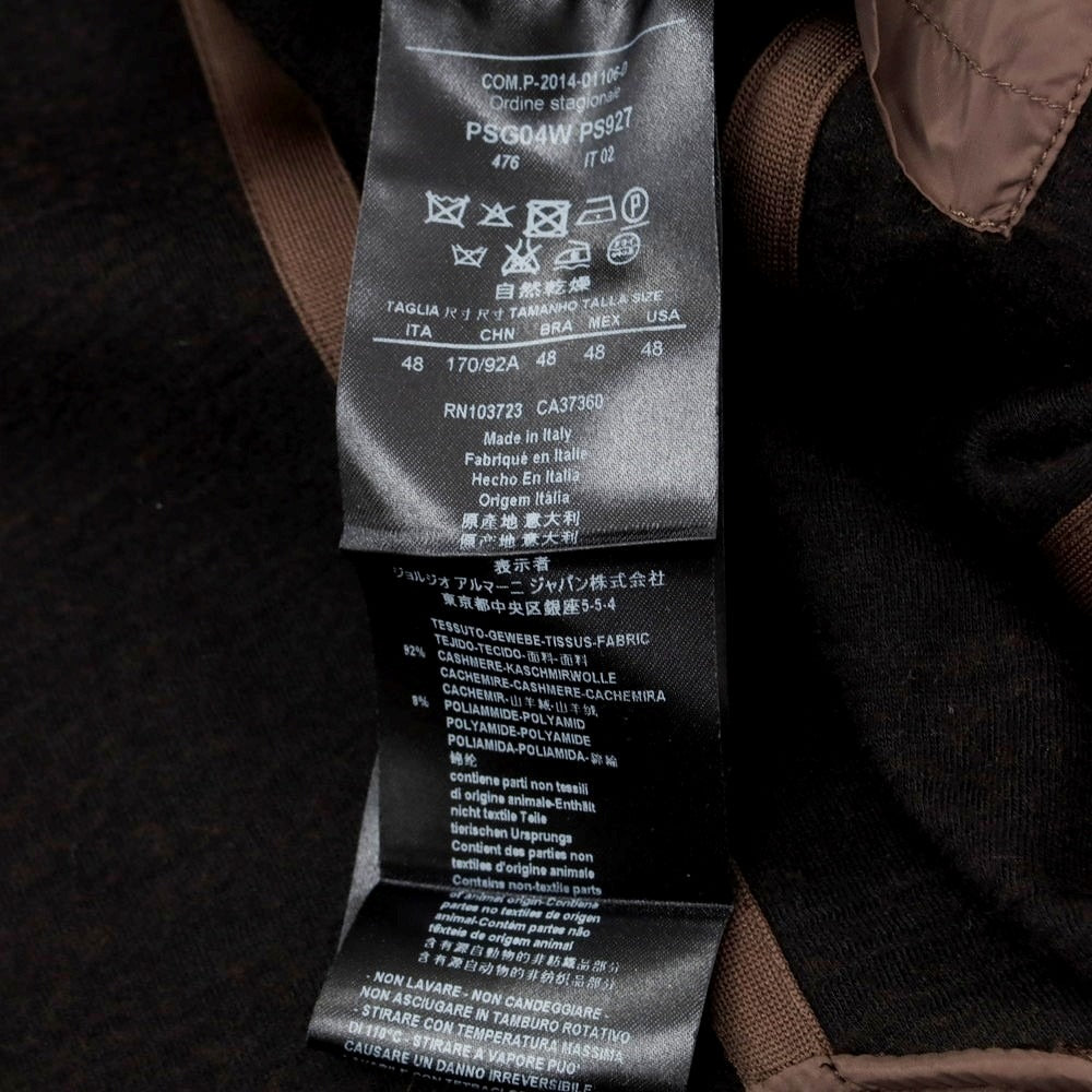 【中古】ジョルジオアルマーニ GIORGIO ARMANI カシミヤ ニットジャケット ブラウン【 48 】【 状態ランクB 】【 メンズ 】