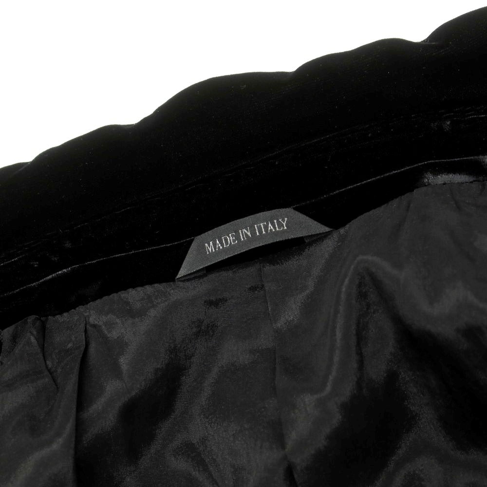 【中古】ジョルジオアルマーニ GIORGIO ARMANI ベルベット カジュアルジャケット ブラック【 48 】【 状態ランクB 】【 メンズ 】