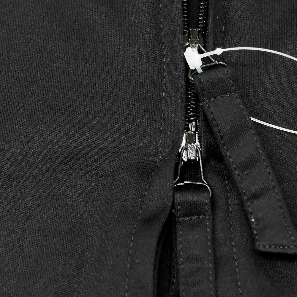 【中古】ジョルジオアルマーニ GIORGIO ARMANI コットンジャージー スタンドカラー ダブルジップ カジュアルシャツ ブラック【 38 】【 状態ランクC 】【 メンズ 】