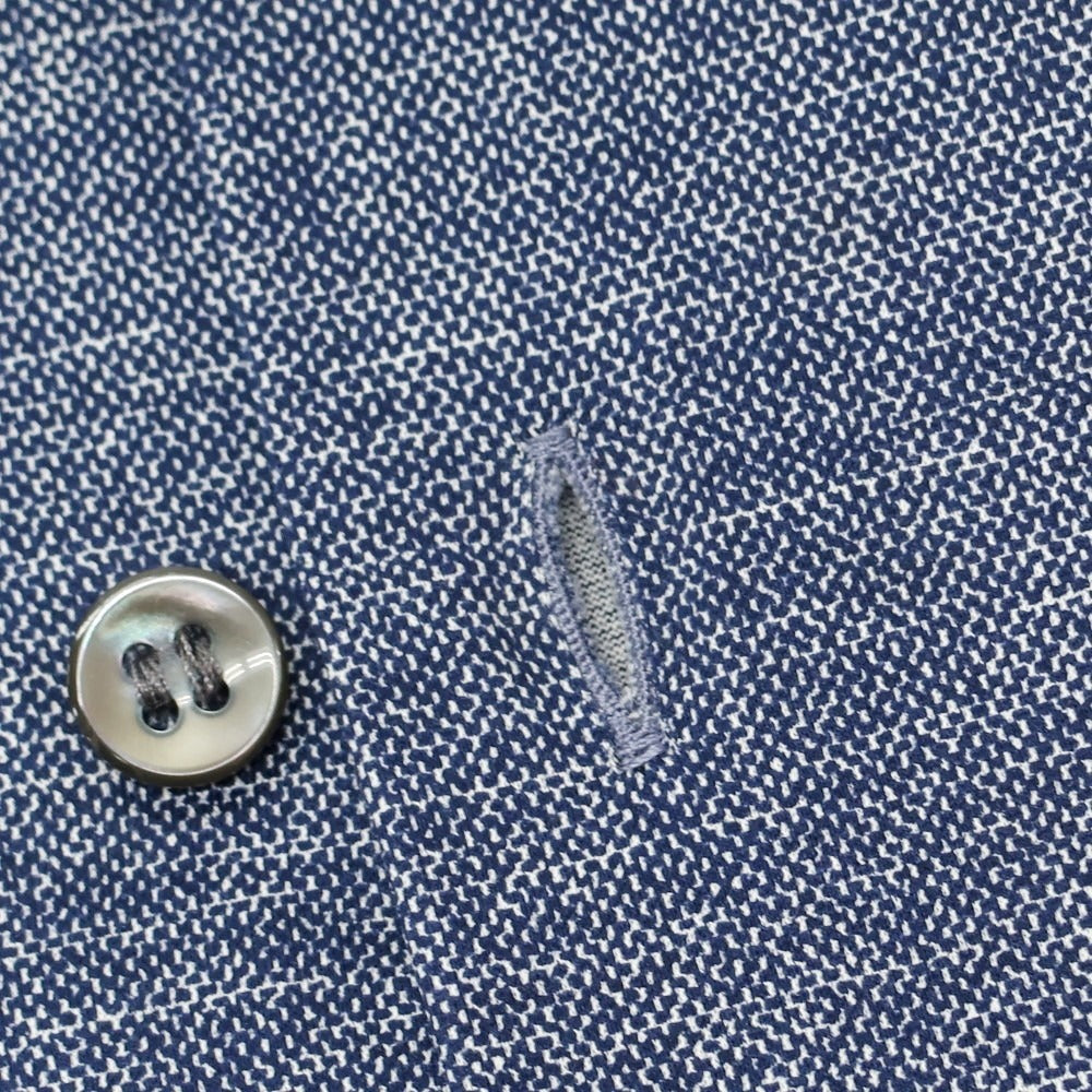 【中古】ジョルジオアルマーニ GIORGIO ARMANI コットンジャージー ショートカラー カジュアルシャツ ネイビー【 39 】【 状態ランクD 】【 メンズ 】