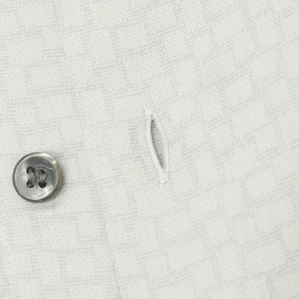 【中古】ジョルジオアルマーニ GIORGIO ARMANI コットン ジャカード レギュラーカラー カジュアルシャツ ライトグレー【 38 】【 状態ランクC 】【 メンズ 】