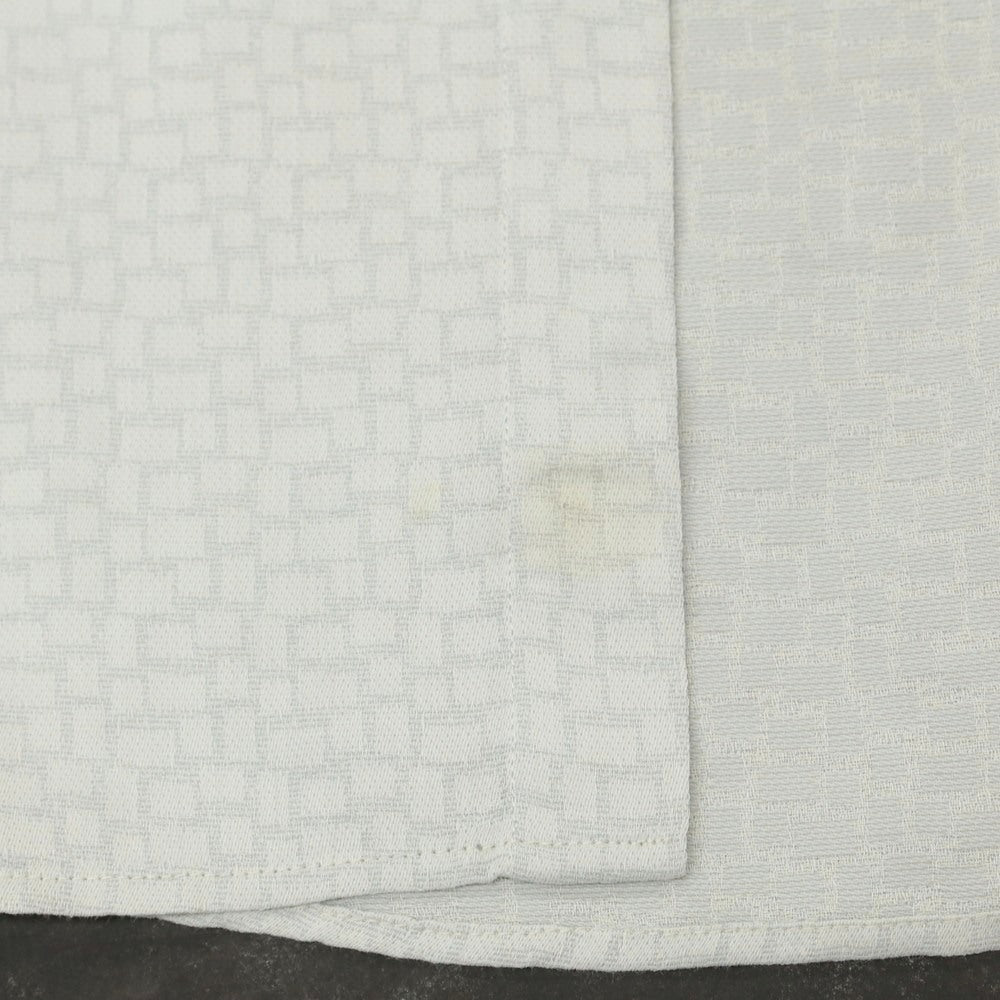 【中古】ジョルジオアルマーニ GIORGIO ARMANI コットン ジャカード レギュラーカラー カジュアルシャツ ライトグレー【 38 】【 状態ランクC 】【 メンズ 】