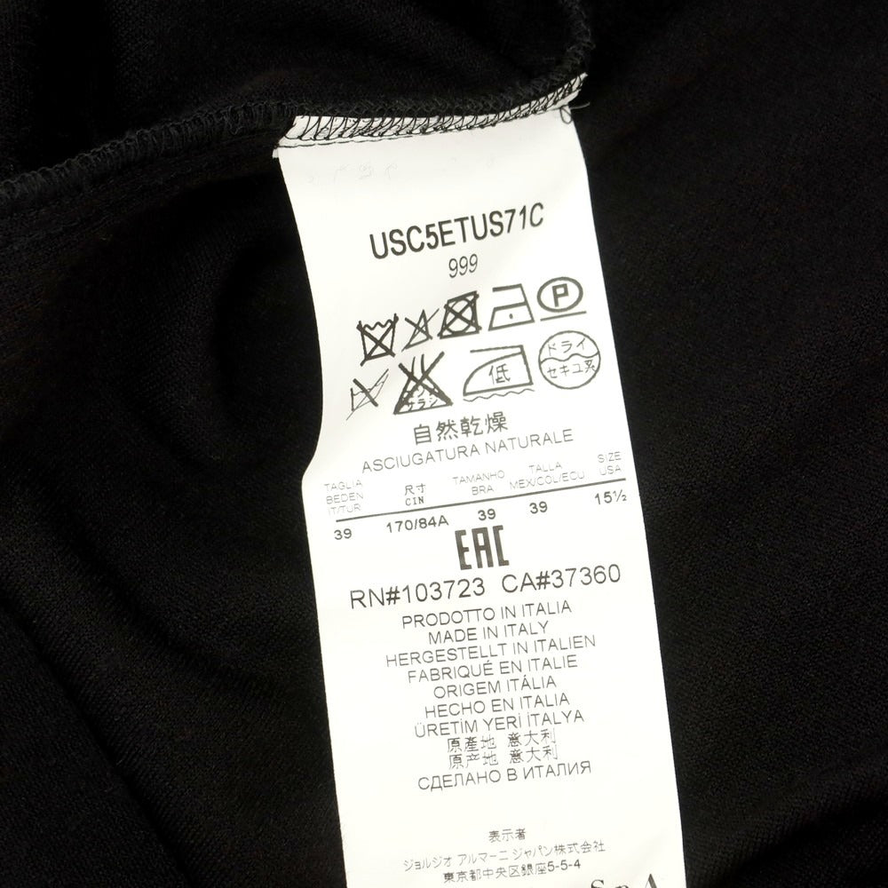 【中古】ジョルジオアルマーニ GIORGIO ARMANI コットン系 ベロア カジュアルシャツ ブラック【 39 】【 状態ランクB 】【 メンズ 】