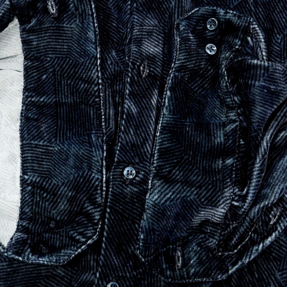 【中古】ジョルジオアルマーニ GIORGIO ARMANI コットン系 ベロア スナップダウン カジュアルシャツ ネイビー【 36 】【 状態ランクB 】【 メンズ 】