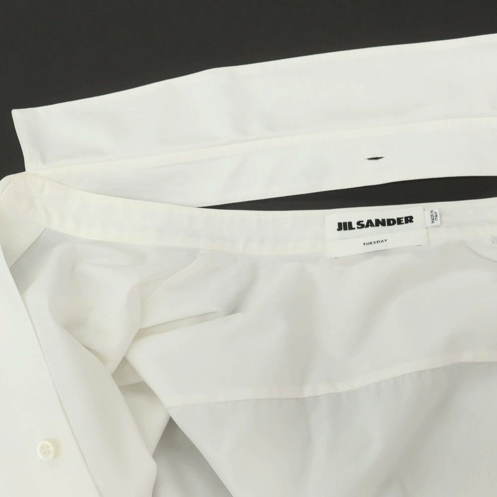 【中古】ジルサンダー JIL SANDER TUESDAY 2way コットン カジュアルシャツ ホワイト【 38 】【 状態ランクB 】【 メンズ 】
