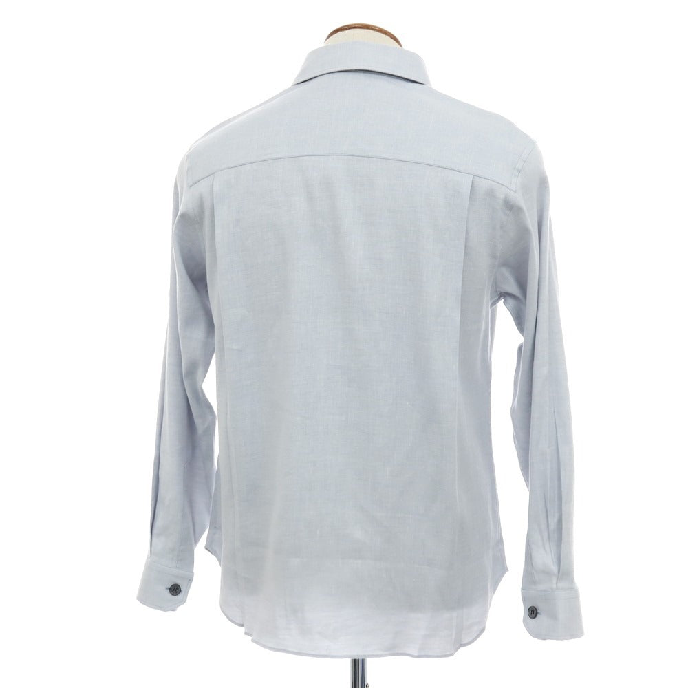【中古】ミラショーン mila schon リネンレーヨン カジュアルシャツ ライトブルー【サイズ48】【 状態ランクB 】【 メンズ 】