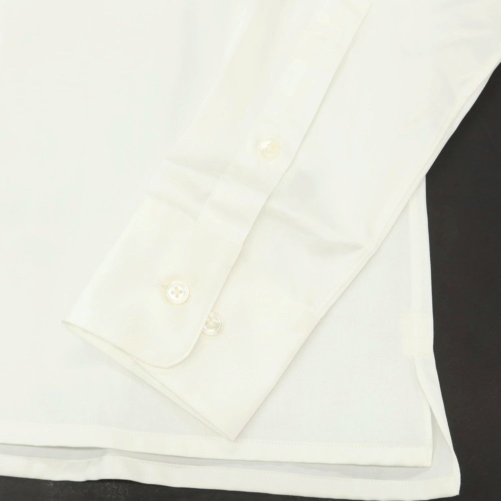 【中古】ランバンコレクション LANVIN COLLECTION コットン ホリゾンタルカラー ドレスシャツ ホワイト【 表記なし(S位) 】【 状態ランクB 】【 メンズ 】