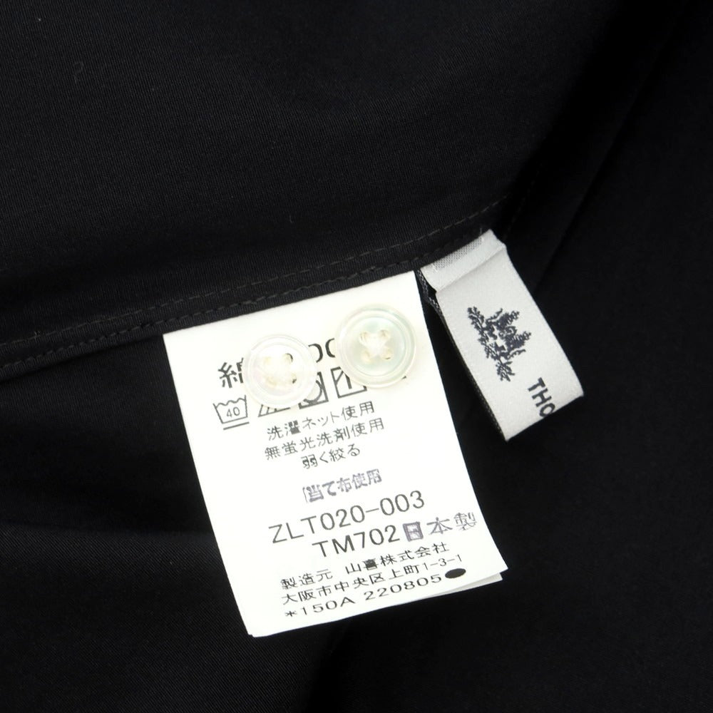 【中古】ランバンコレクション LANVIN COLLECTION コットン スタンドカラー カジュアルシャツ ブラック【 表記なし(S位) 】【 状態ランクA 】【 メンズ 】