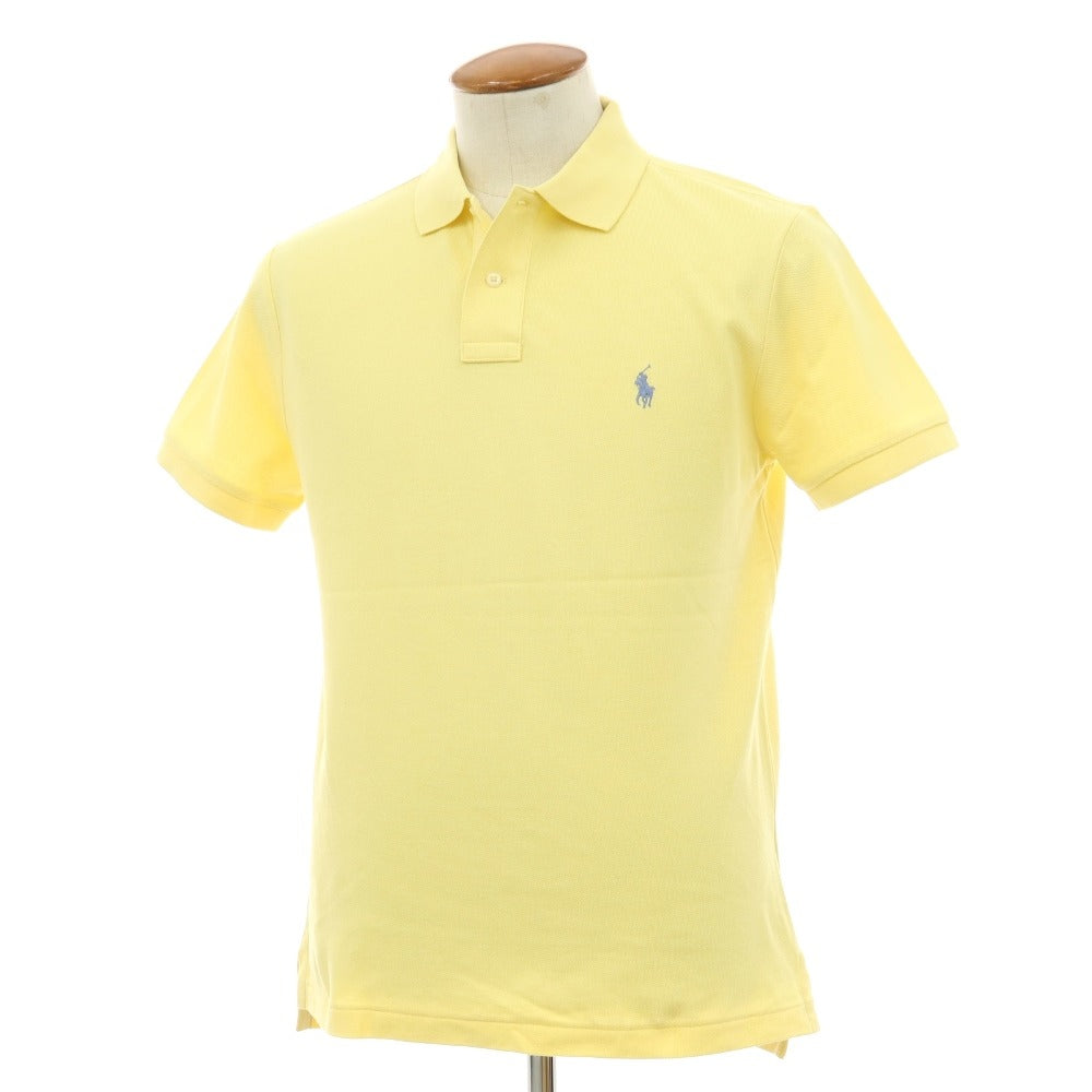 【中古】ポロ ラルフローレン Polo Ralph Lauren 鹿の子 コットン 半袖ポロシャツ イエロー【サイズM】【 状態ランクA 】【 メンズ 】