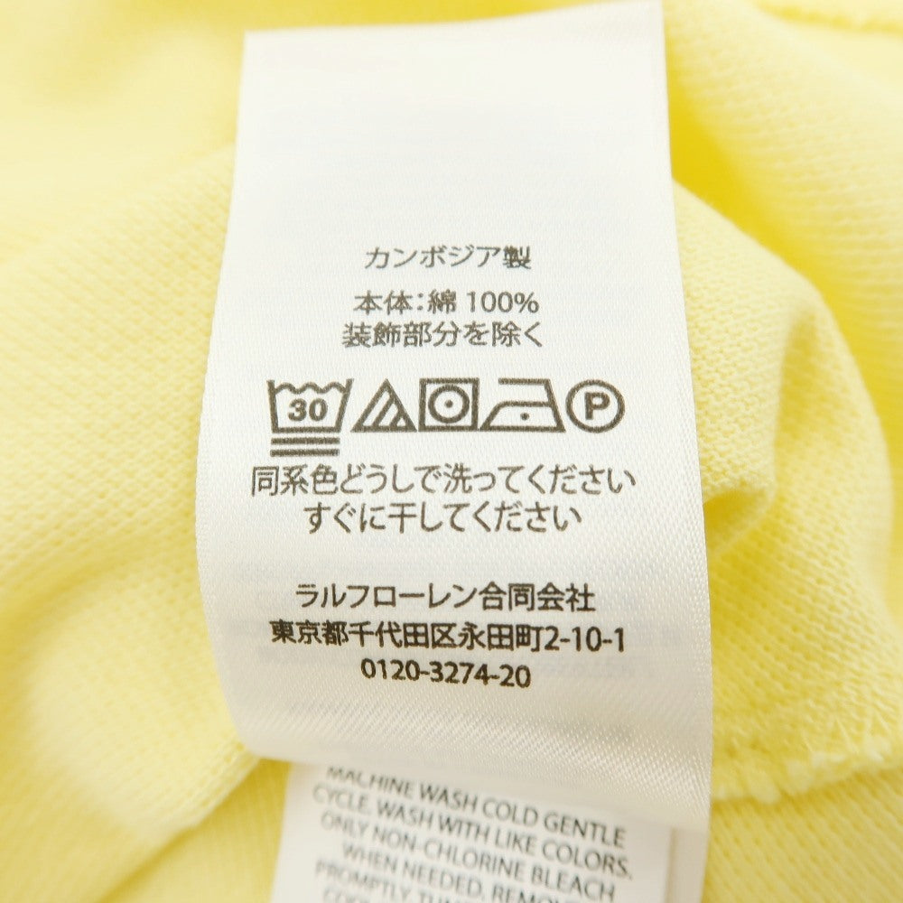【中古】ポロ ラルフローレン Polo Ralph Lauren 鹿の子 コットン 半袖ポロシャツ イエロー【サイズM】【 状態ランクA 】【 メンズ 】