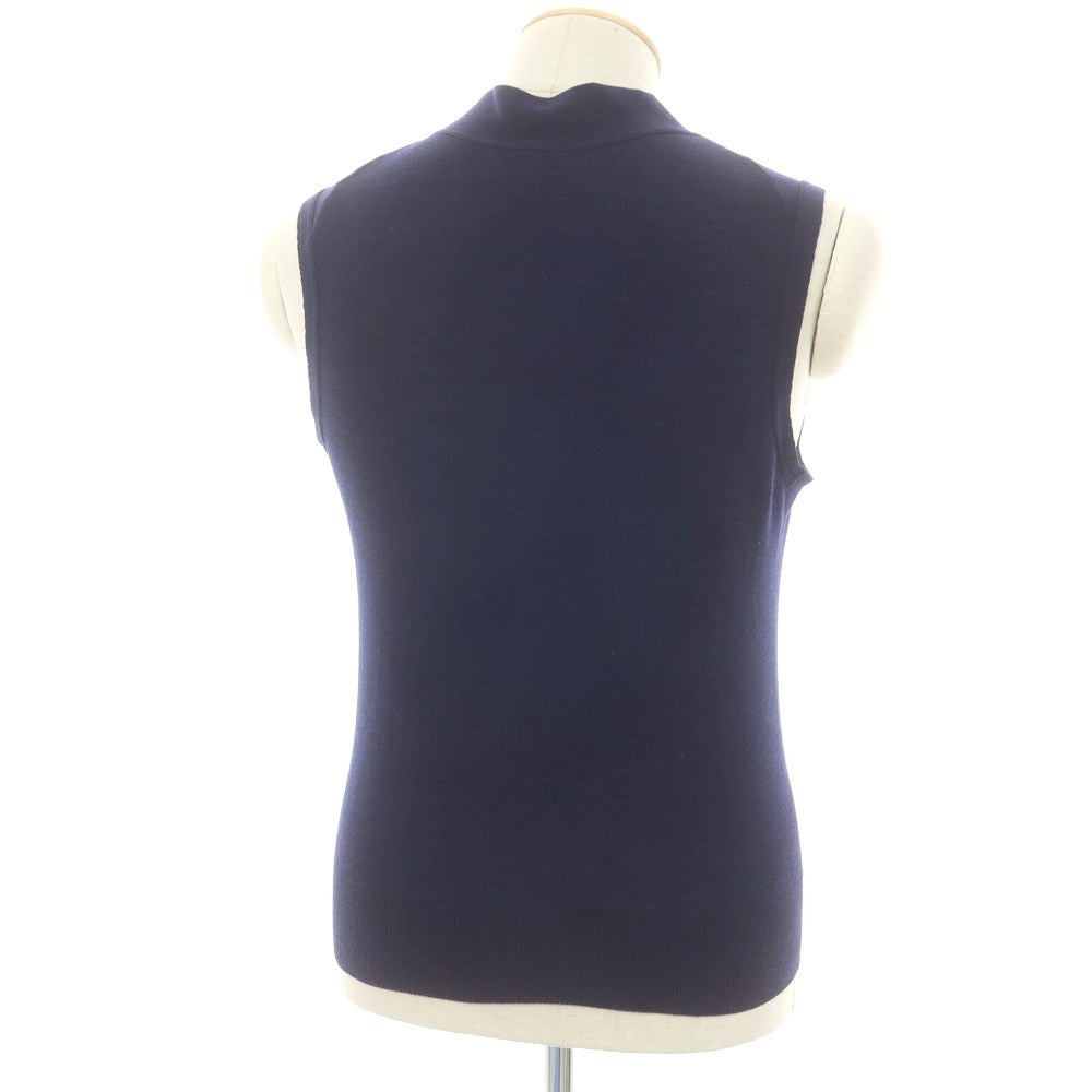 【中古】ルトロワ Letroyes ウール ニットベストカーディガン ネイビー【 3 】【 状態ランクA 】【 メンズ 】