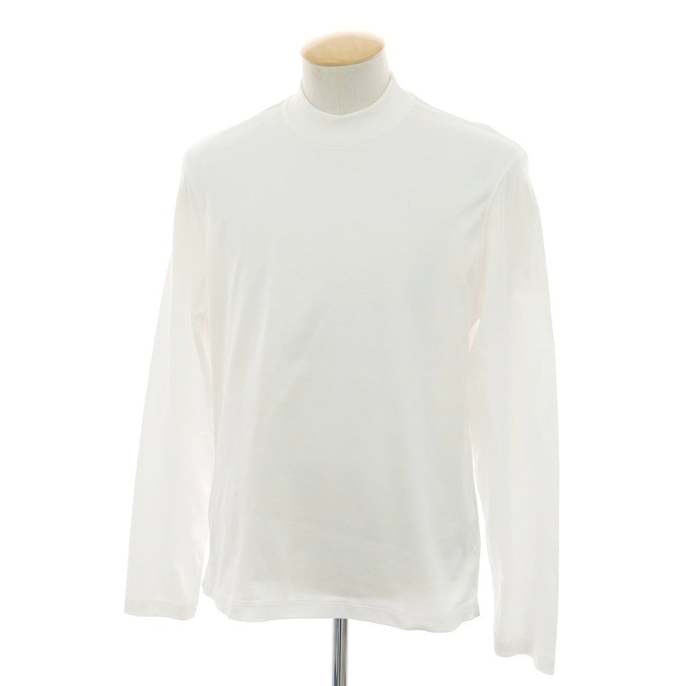 【中古】ブルネロクチネリ Brunello Cucinelli コットン モックネック 長袖Tシャツ ホワイト【 S 】【 状態ランクC 】【 メンズ 】