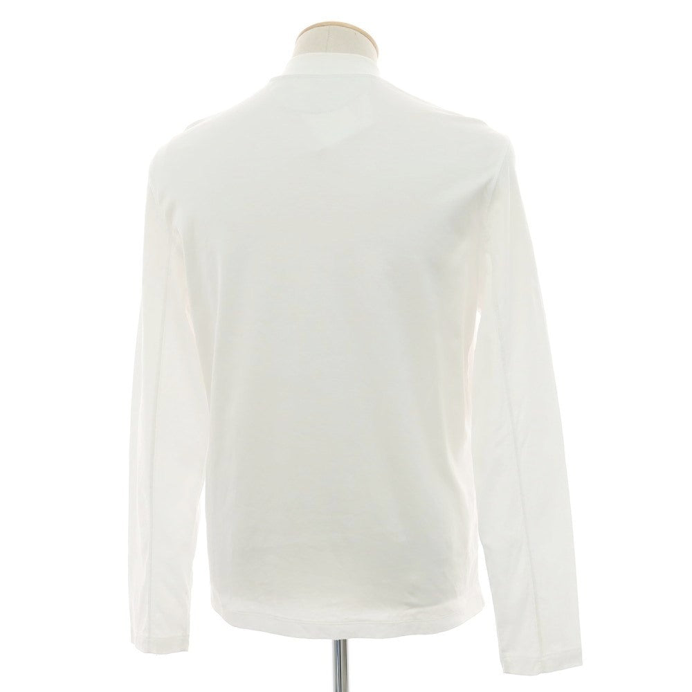 【中古】ブルネロクチネリ Brunello Cucinelli コットン モックネック 長袖Tシャツ ホワイト【 S 】【 状態ランクC 】【 メンズ 】
