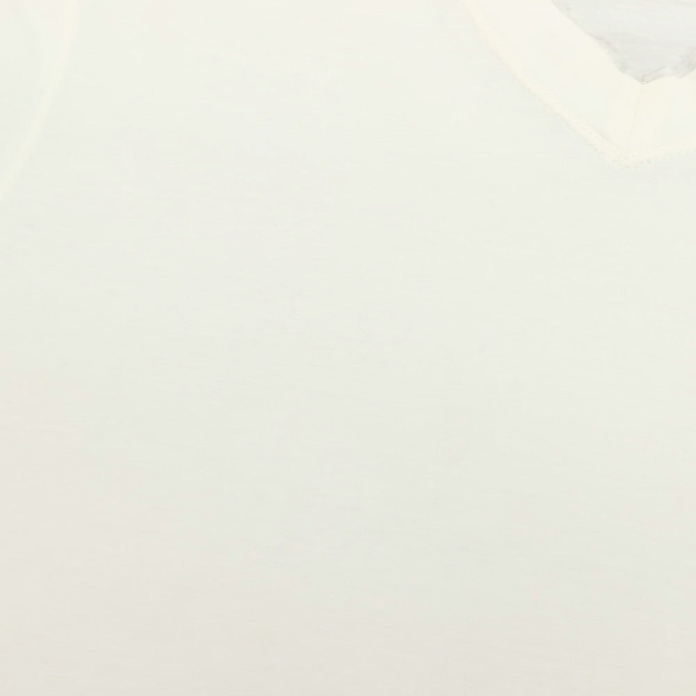 【中古】ブルネロクチネリ Brunello Cucinelli コットン Vネック 長袖Tシャツ オフホワイト【 XS 】【 状態ランクB 】【 メンズ 】