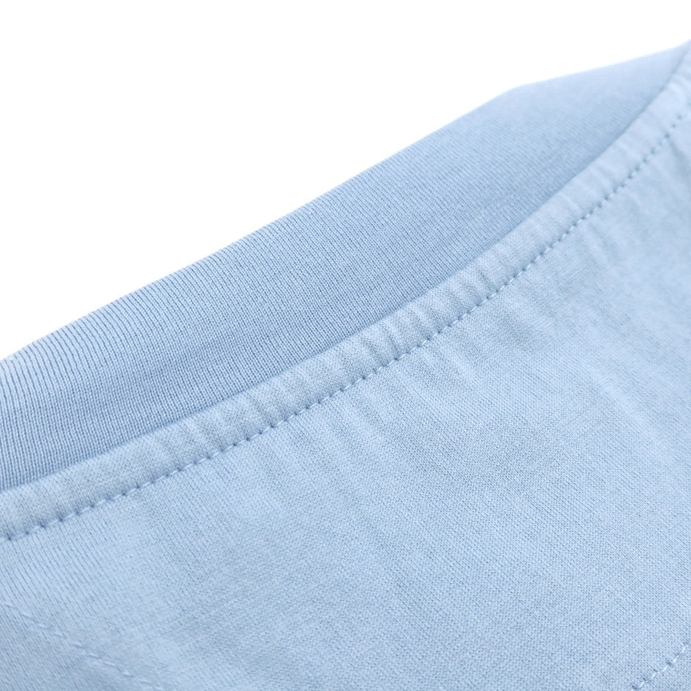 【中古】ブルネロクチネリ Brunello Cucinelli コットン クルーネック 半袖Tシャツ ライトブルー【サイズS】【 状態ランクB 】【 メンズ 】